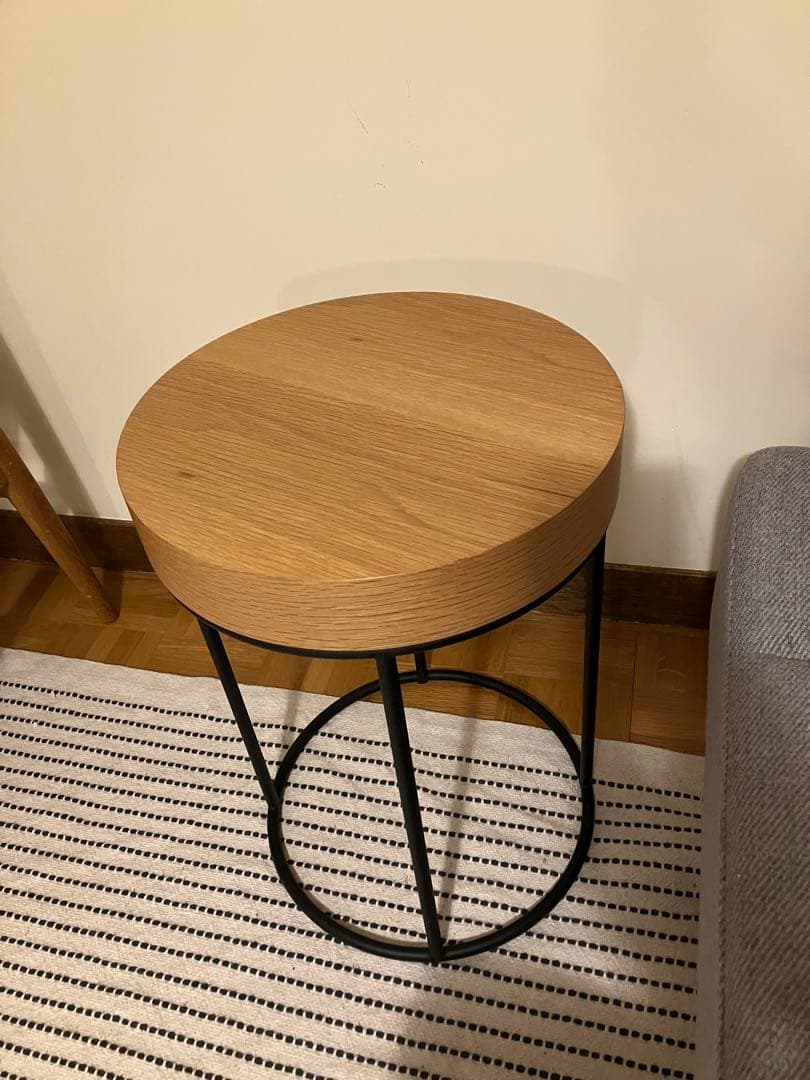【傷あり】IDEE DIVANCO SIDE TABLE オーク材 植木 莞爾