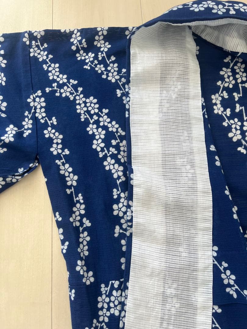 竺仙 浴衣　綿絽　枝垂れ梅