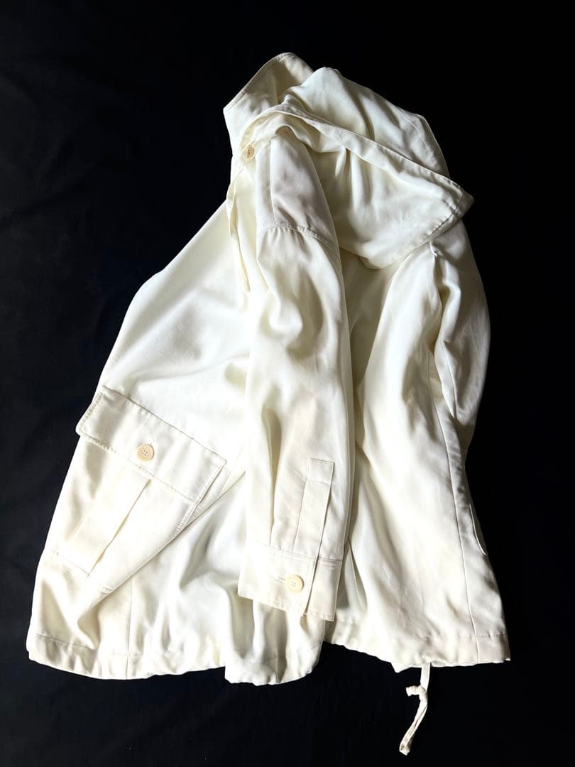 90s CELINE フーデッドコート ホワイト ヴィンテージ