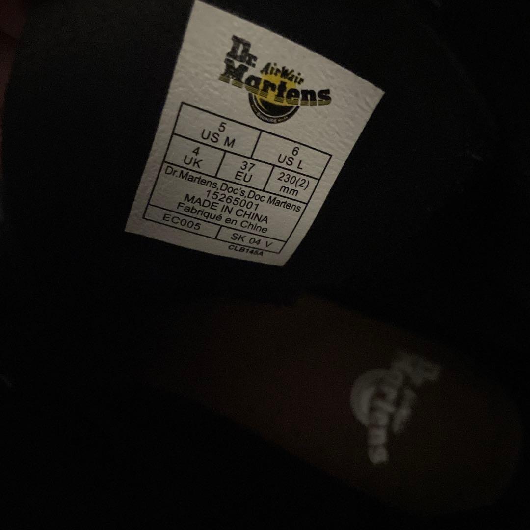 Dr. Martens 8ホールブーツ　23cm BLACK クリーム2種付き