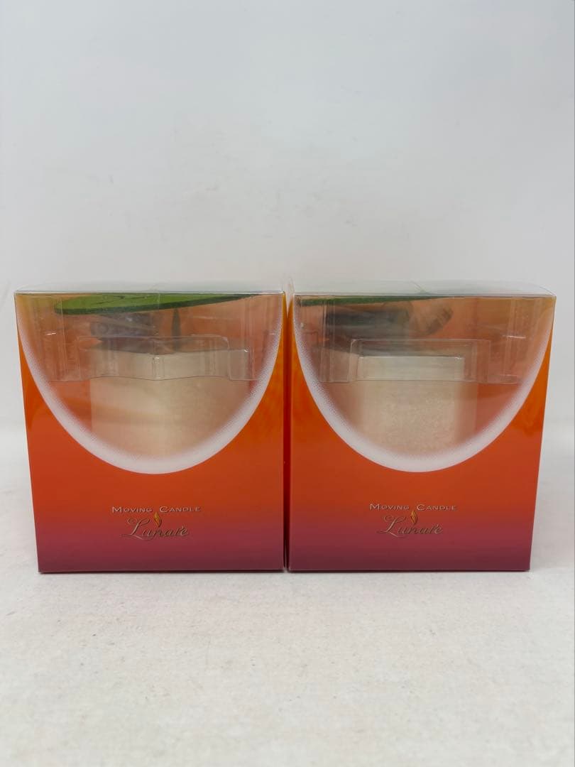 A1546ムービングキャンドルルナーテ “ヘキサゴン” オフホワイト２本セット