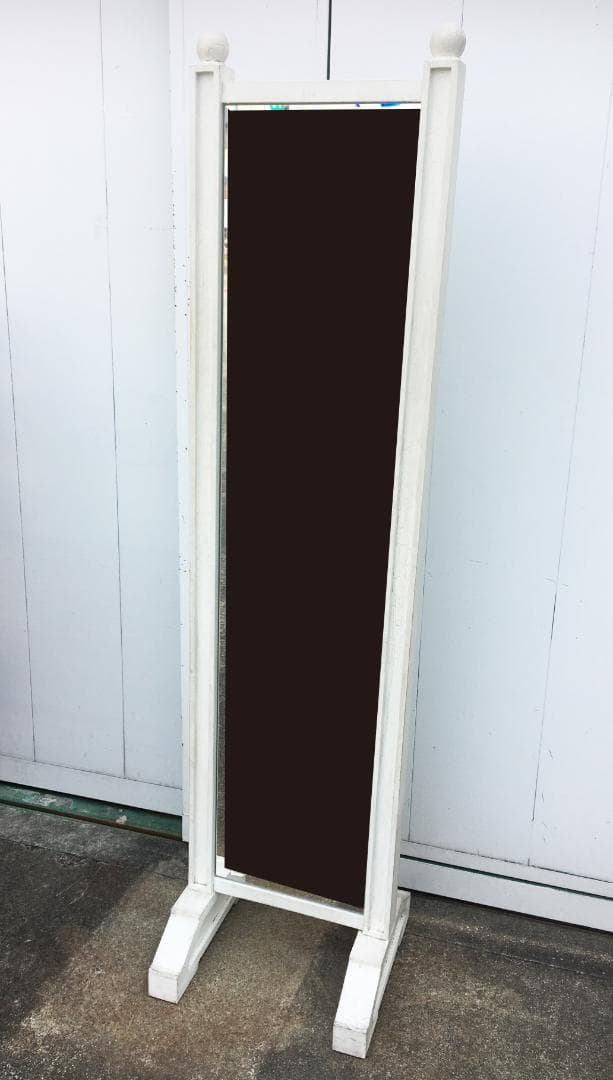 名古屋限定送料無料！　アンティーク調スタンドミラー　姿見　両面　鏡　大型