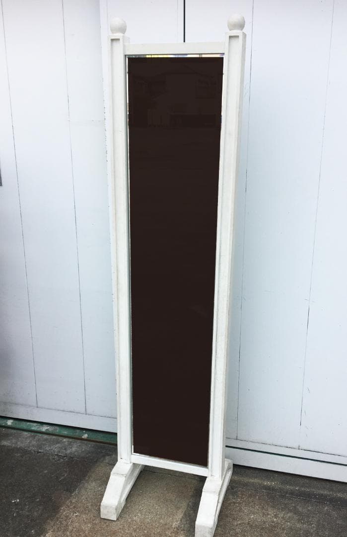 名古屋限定送料無料！　アンティーク調スタンドミラー　姿見　両面　鏡　大型