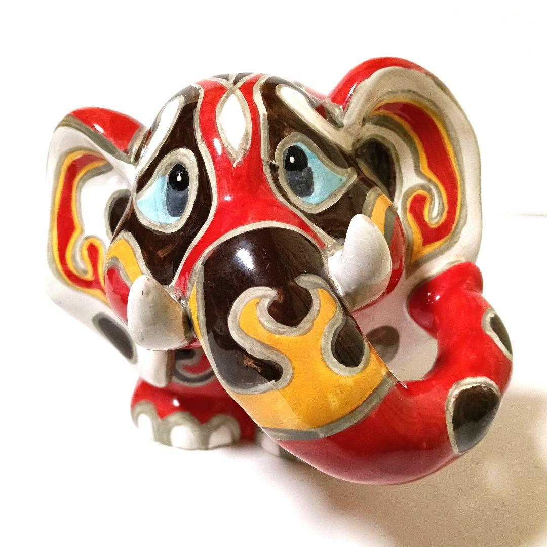 ヴィンテージ サイケデリックアート アニマルオブジェ バンク 貯金箱