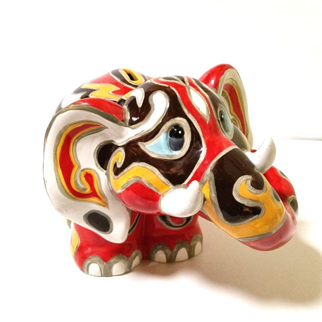 ヴィンテージ サイケデリックアート アニマルオブジェ バンク 貯金箱