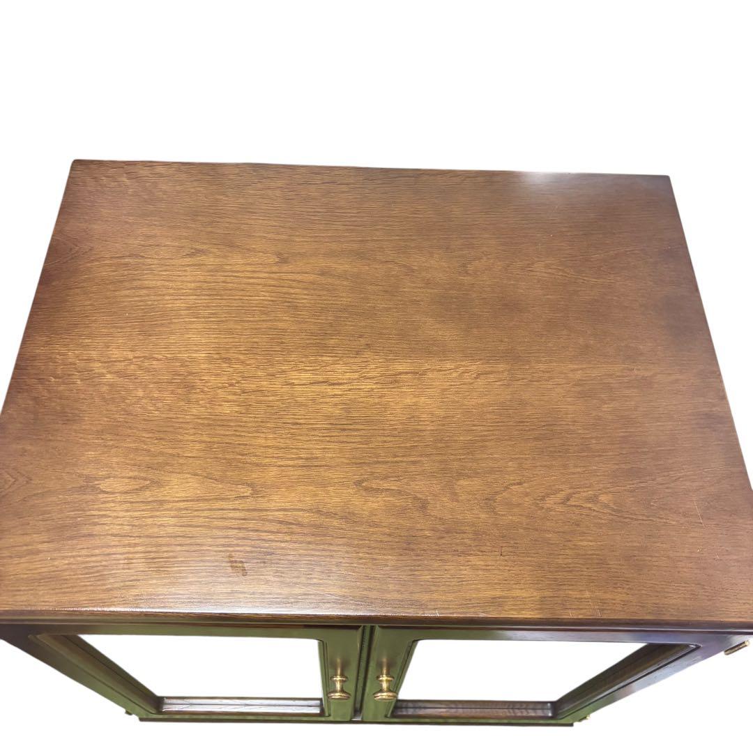 カリモク karimoku 木製キャビネット ガラス扉 収納棚 飾り棚 ブラウン