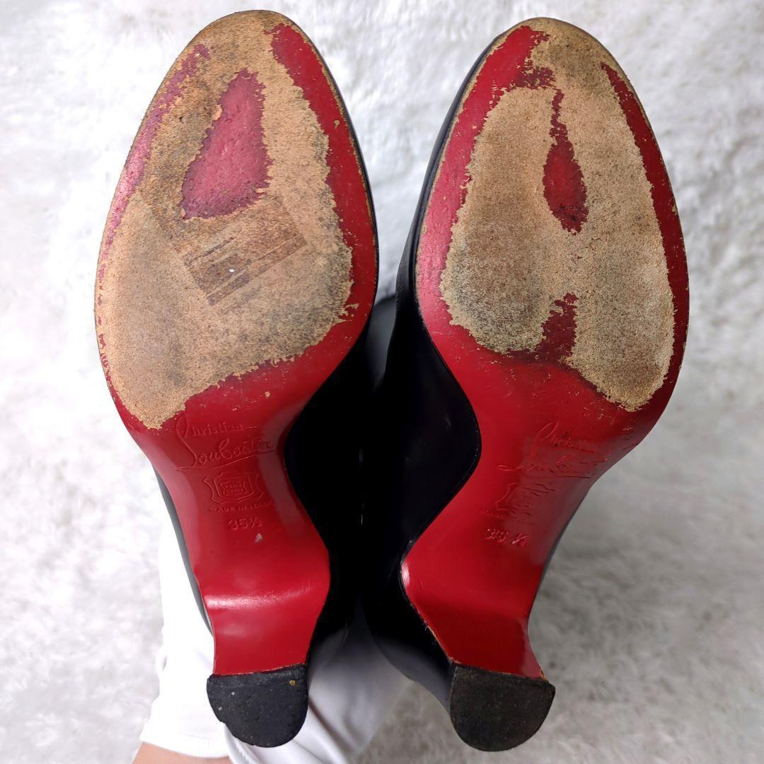 クリスチャンルブタン　ロングブーツ　黒　ブラック　22.5