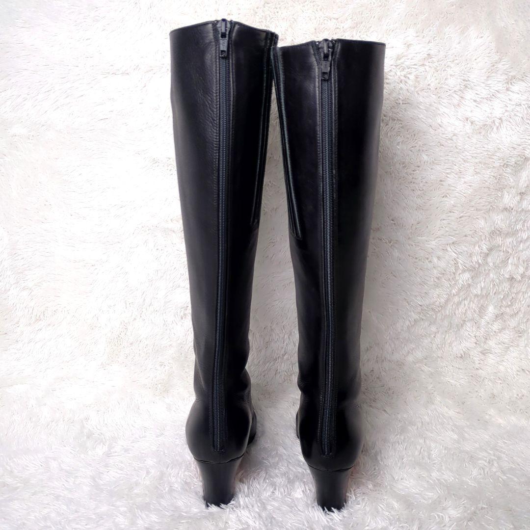 クリスチャンルブタン　ロングブーツ　黒　ブラック　22.5