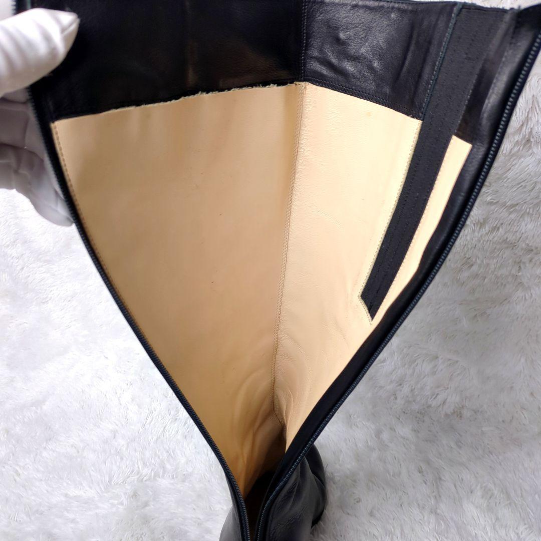 クリスチャンルブタン　ロングブーツ　黒　ブラック　22.5