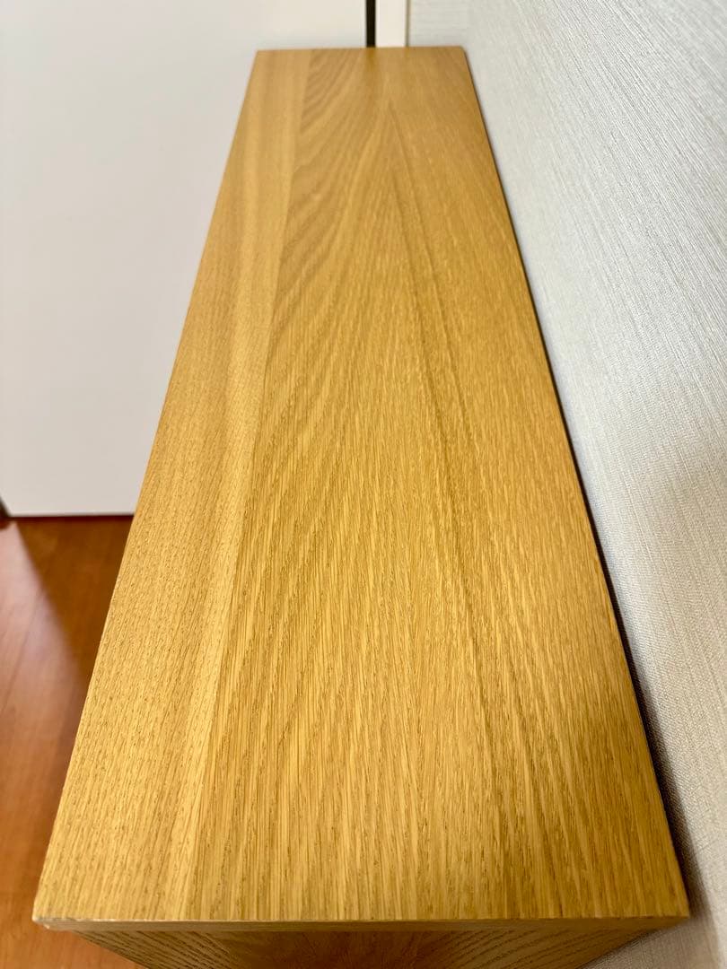 i*2様 無印良品/オーク材薄型ラック・ワイド小・奥行２２ｃｍ