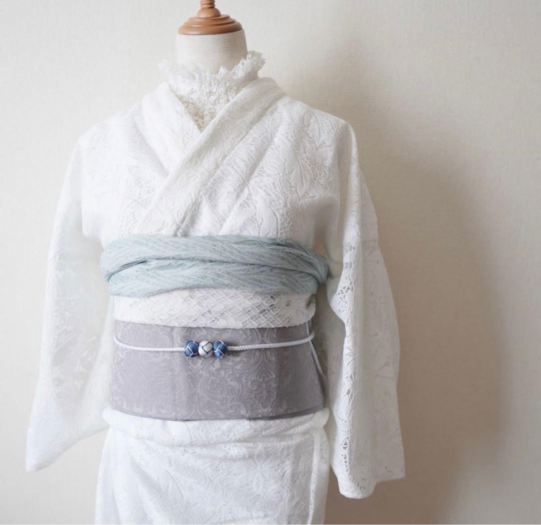 レース 浴衣 しらたま 4点 着物 和服