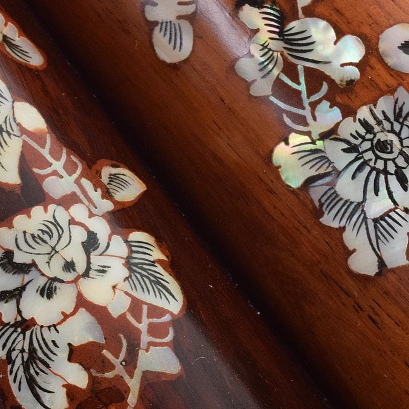 中国　古竹彫刻　山水人物文　螺鈿花文など　筆筒　六点まとめて　M　R7642