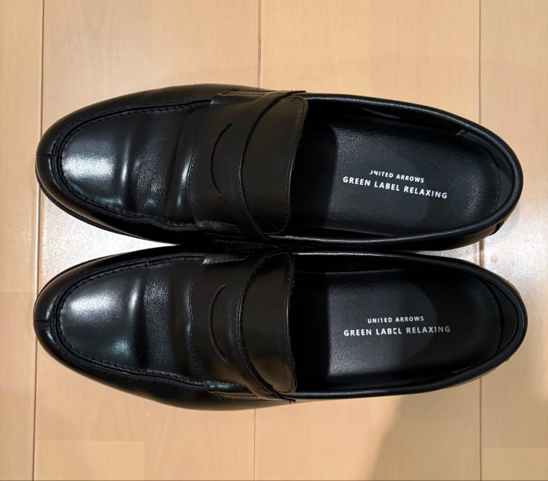 【s】グリーンレーベル レザーローファー　27cm