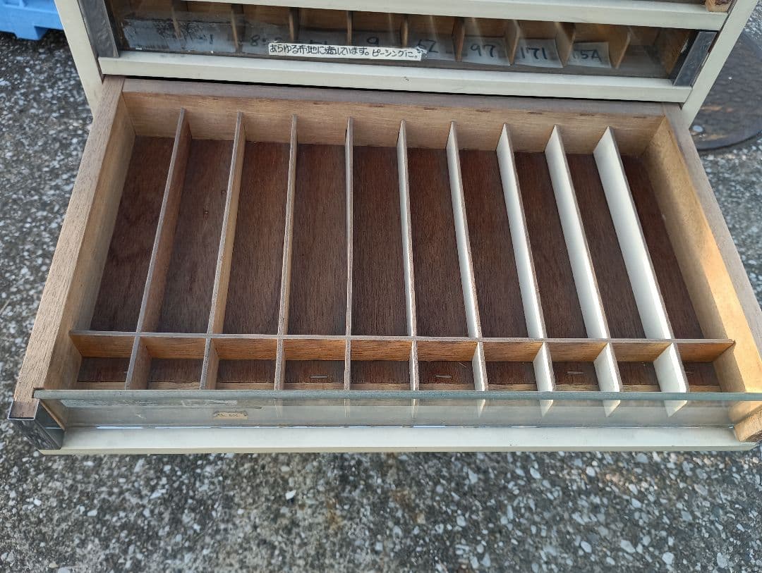 4254）糸販売木製ケース　　手芸 店舗什器 昭和レトロ