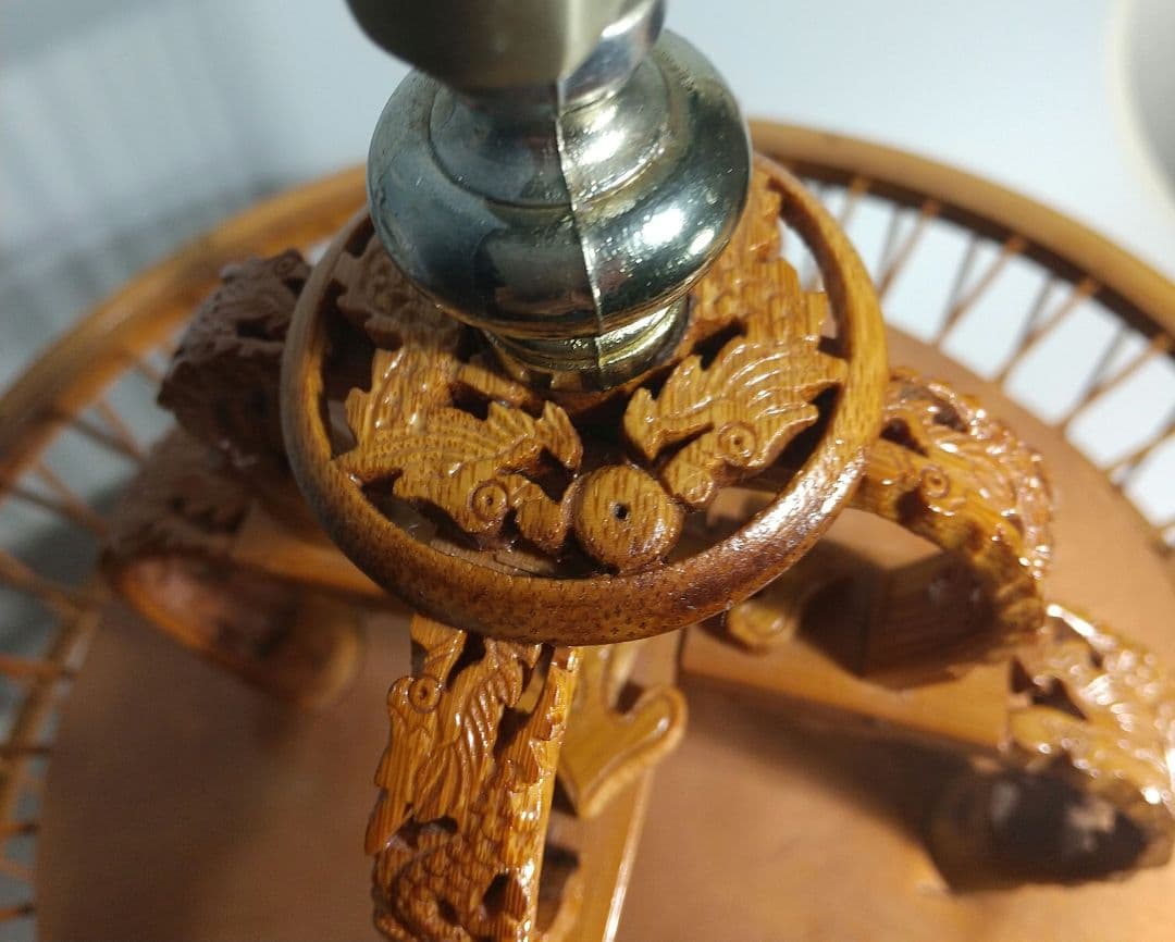 竹製 鳥籠 龍(ドラゴン)の透かし彫 38頭