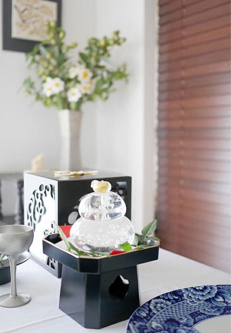 新品未使用　ガラス鏡餅