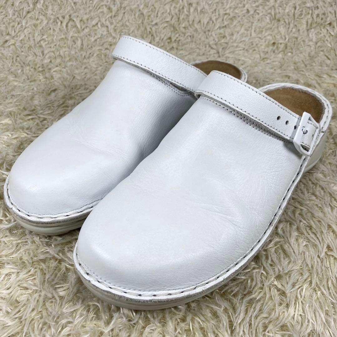 『極美品』NAOT IRIS サボサンダル ホワイト レザー ナオト アイリス