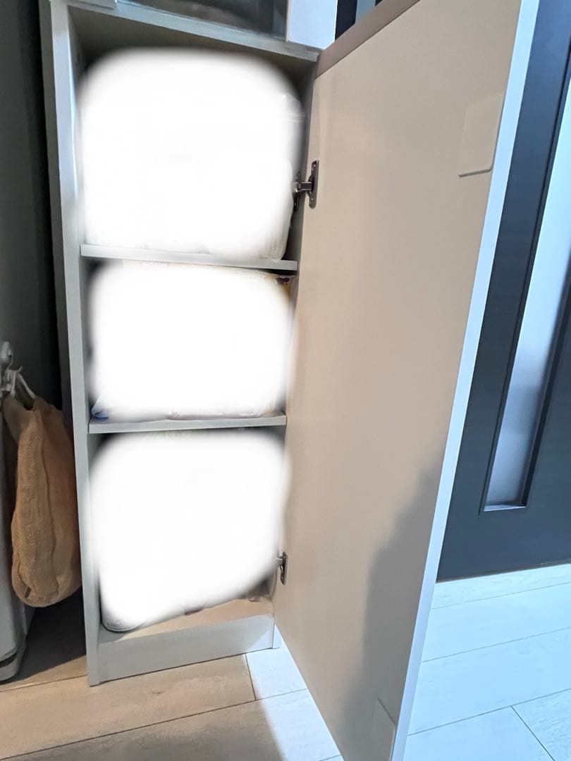 【引っ越しのため23日までの出品】ホワイト スリム収納　食器棚