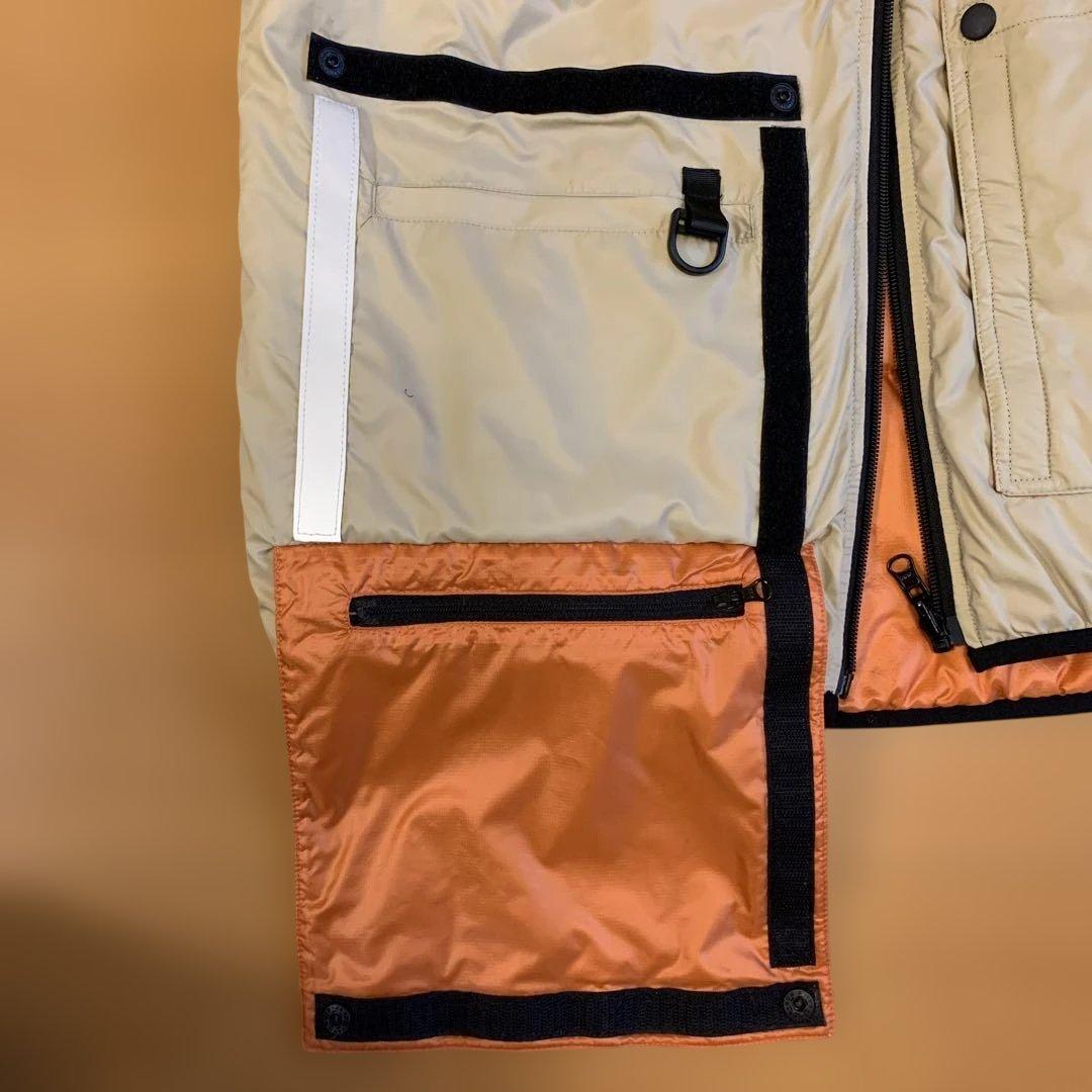 美品 PWA ミステリーボックス リバーシブル 中綿ベスト ベージュ オレンジ