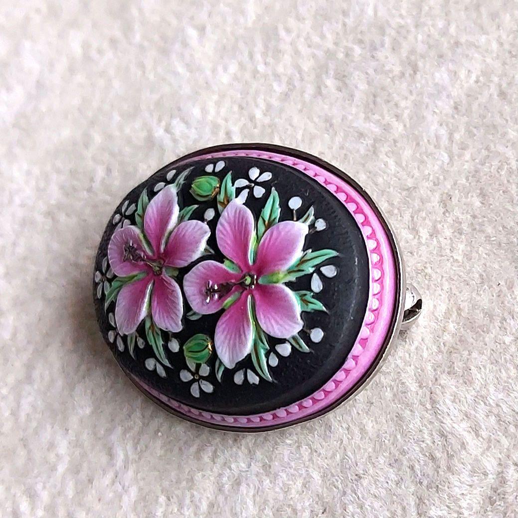 ヴィンテージ　お花　ブローチ　トシカネ