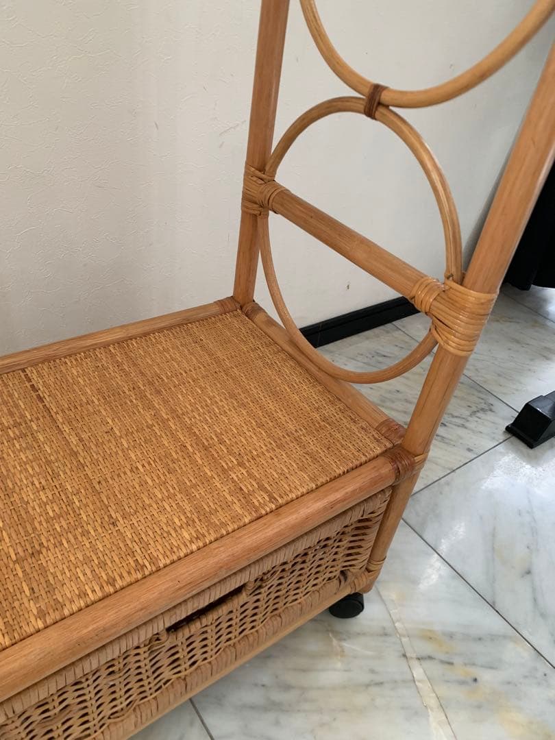 【yuさん専用】ラタン　籐　収納棚　ラック　アーチ型　ラタン家具　ビンテージ