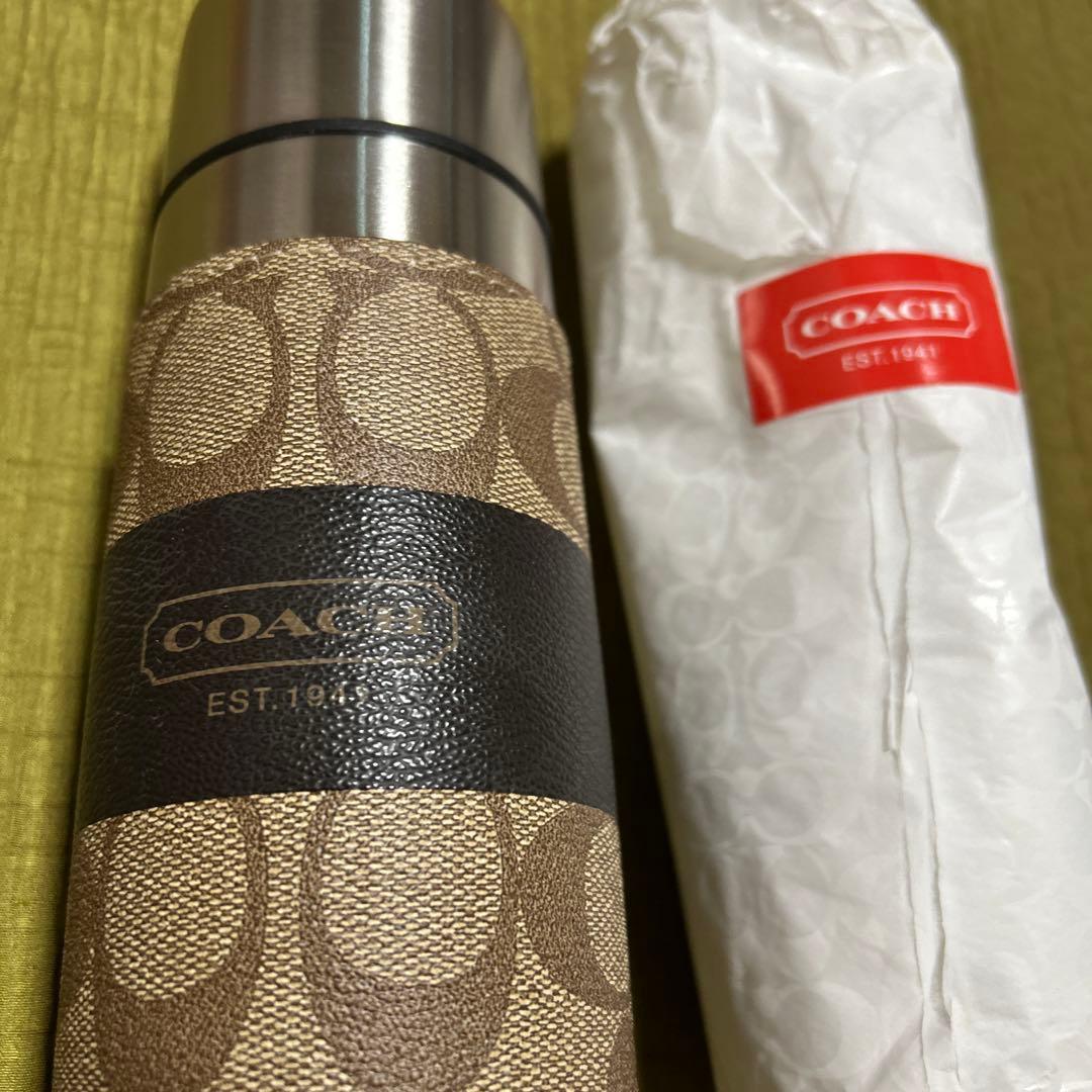 新品　未使用　COACH ステンレス水筒 ロゴ入り　ボトル
