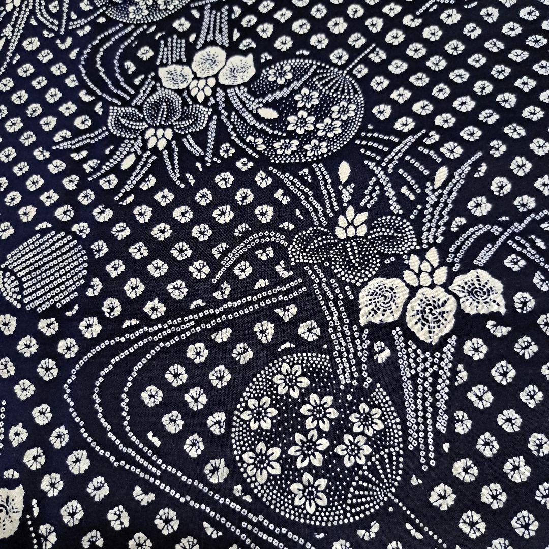 No.5399　浴衣　綿　絞り風　反物　着物　新品未使用