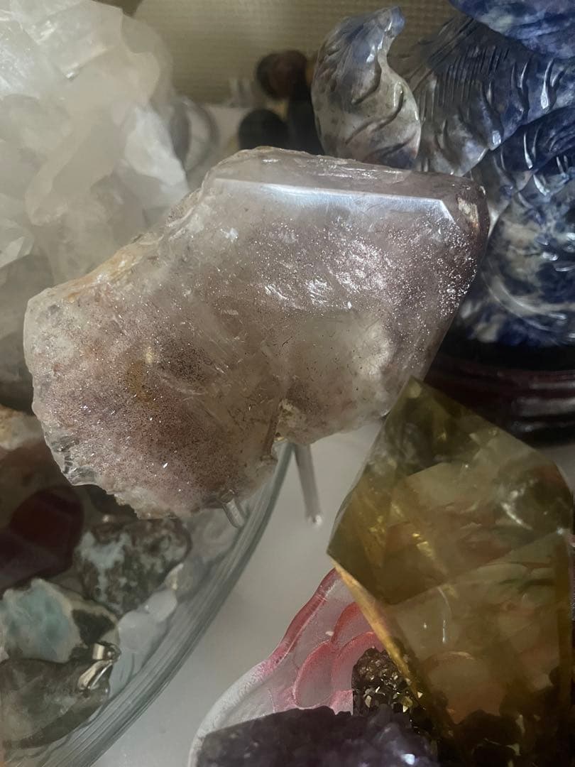 ⭐︎レピドクロサイト水入り原石　天然石　鑑別書付き