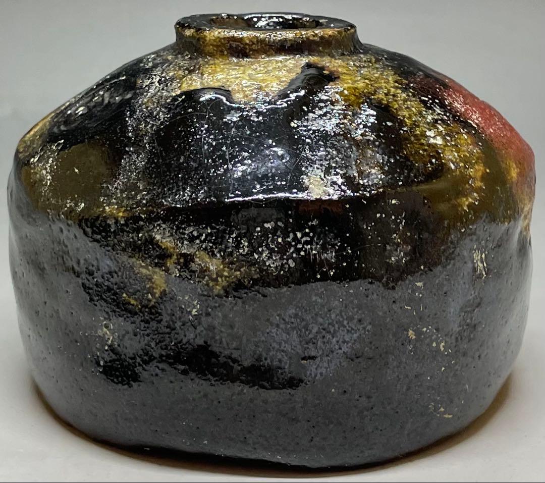 光悦写　吉右衛門　銘 大福　黒楽茶碗　藪内流　十一代透月斎書付　仕覆　e048b