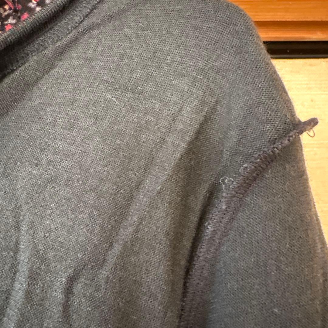 JUNYAWATANABE黒の花柄変形カーディガン付きワンピース