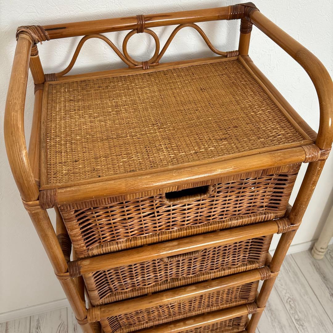 古物　ラタンチェスト　昭和レトロ