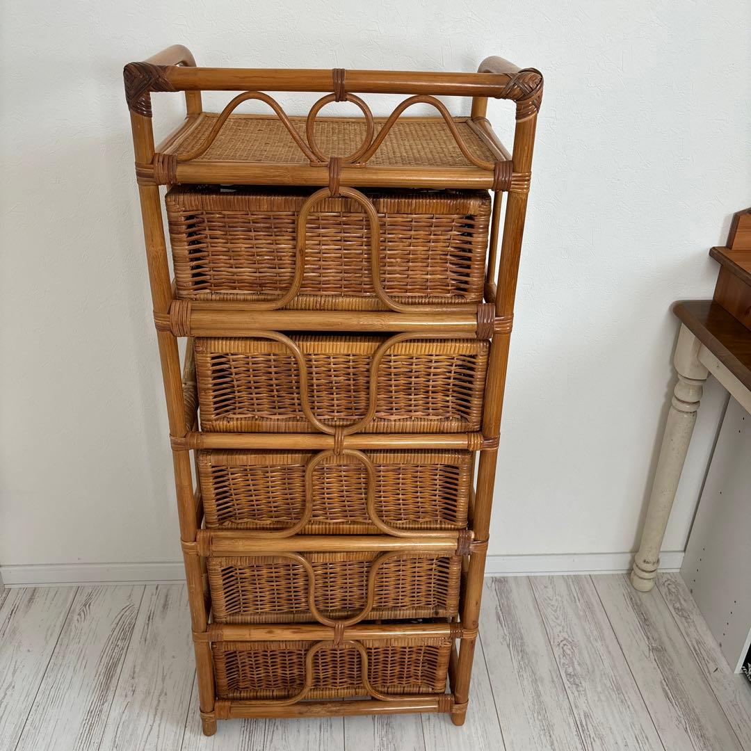 古物　ラタンチェスト　昭和レトロ