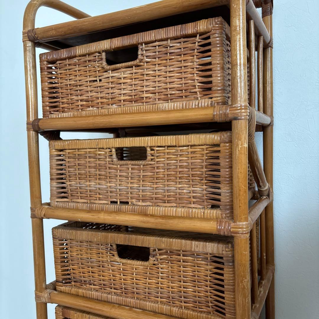 古物　ラタンチェスト　昭和レトロ