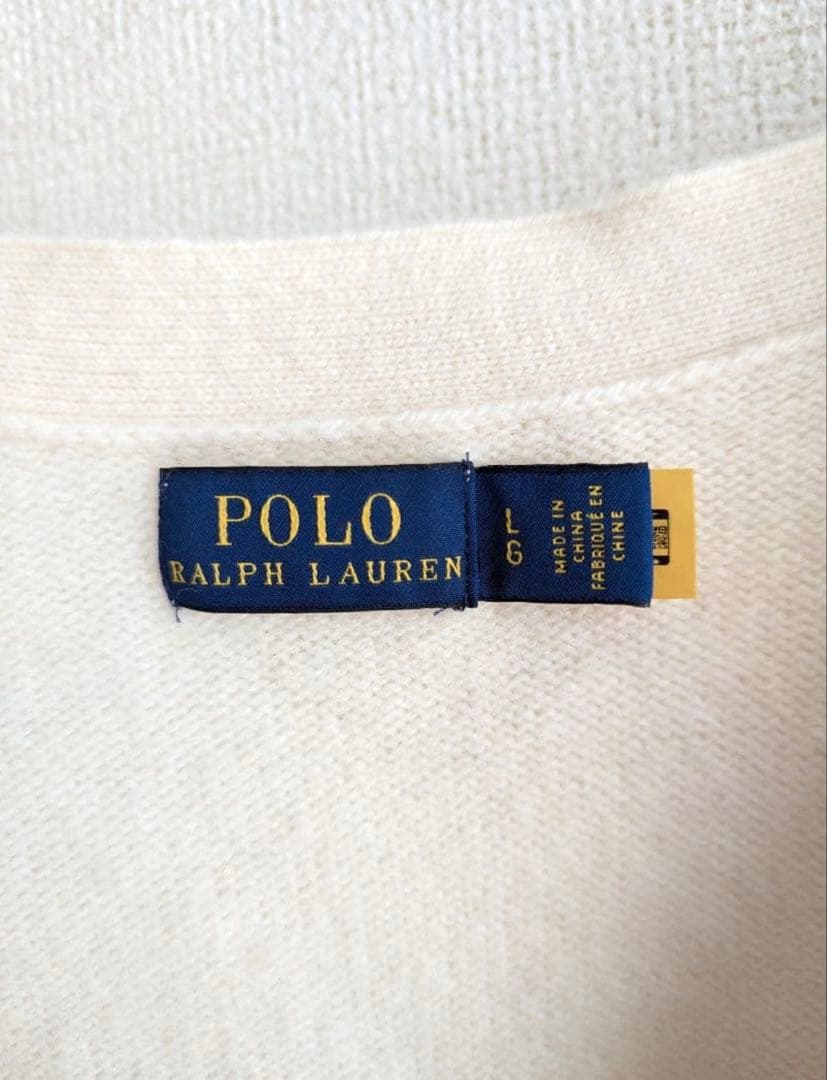 Polo Ralph Lauren クリーム色カーディガン　現行タグモデル　美品