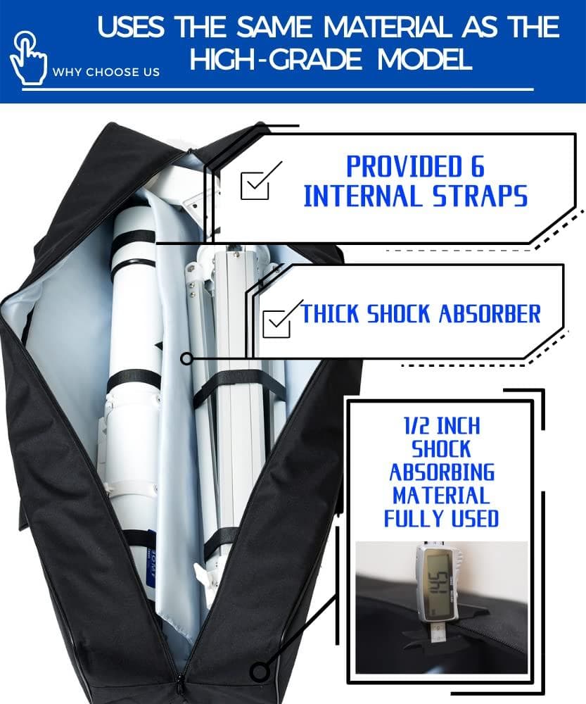 全長100㎝ 天体望遠鏡バッグ 12mm緩衝材