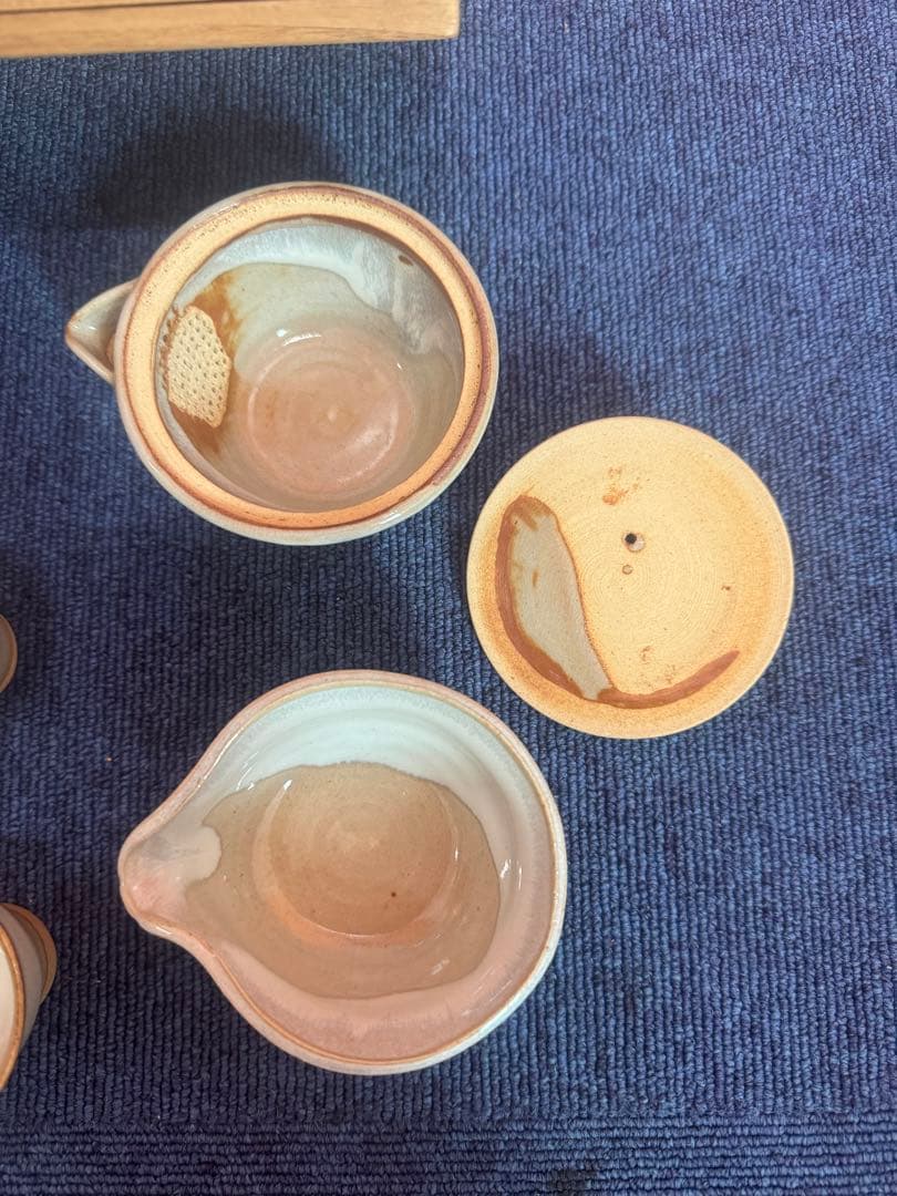 1748 萩焼　茶器セット　宝瓶1客　湯冷し1客　湯呑6客