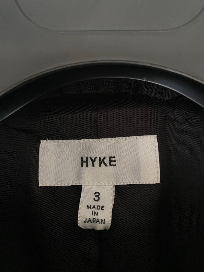 HYKE ブラック ダブルブレスト ピーコート サイズ3
