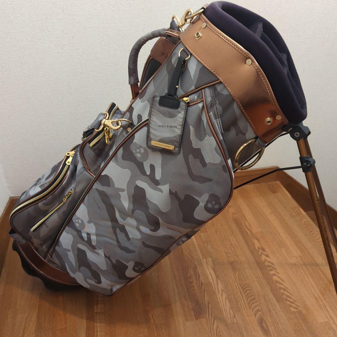 MARK & LONA 迷彩グレー キャディバッグ　アイアンカバー付