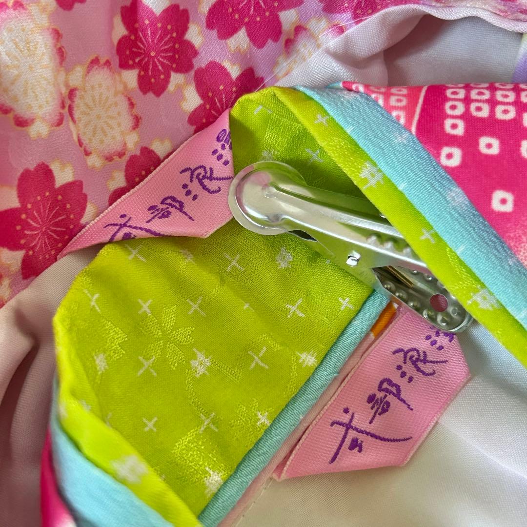 式部浪漫　着付け簡単腰紐いらず七五三3歳被布セット赤ピンク　日本製