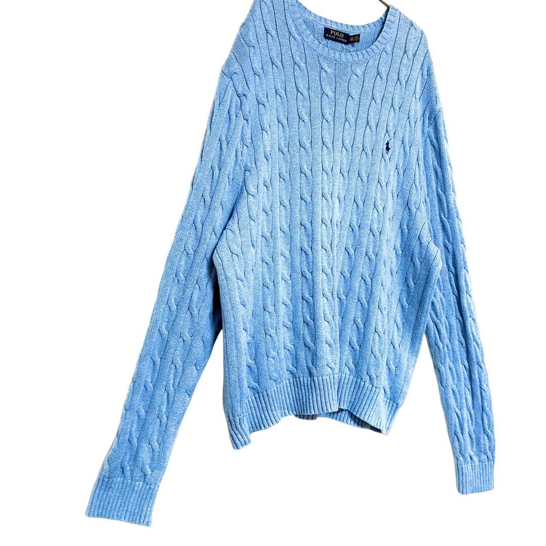 ✨極美品✨2XL✨ポロバイラルフローレン　ケーブルニット編み　ビッグセーター