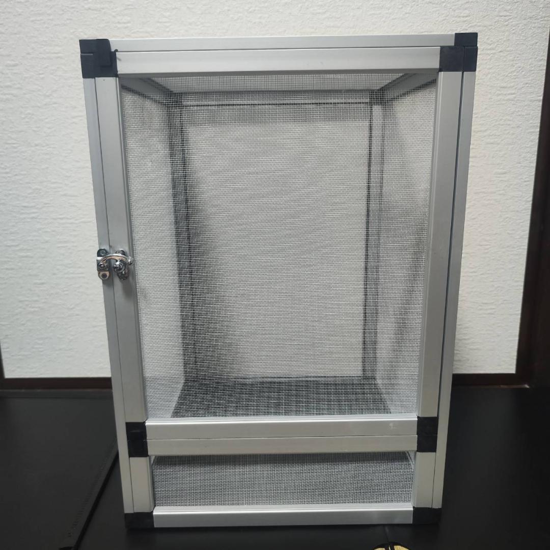 【専用ページ】R_004_カメレオン、爬虫類飼育ケージ（中古サビなし・穴大）2つ