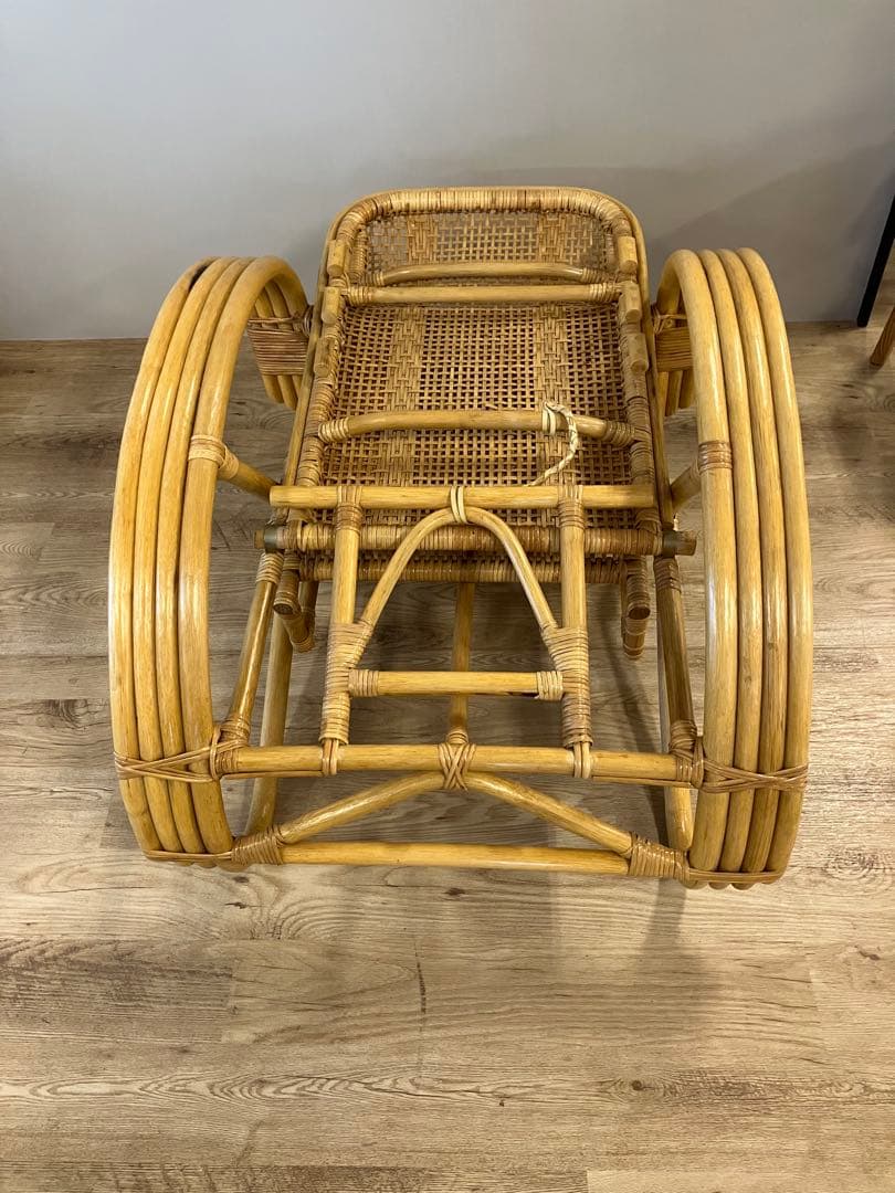 ラタン　リクライニングチェア　ジャンク品