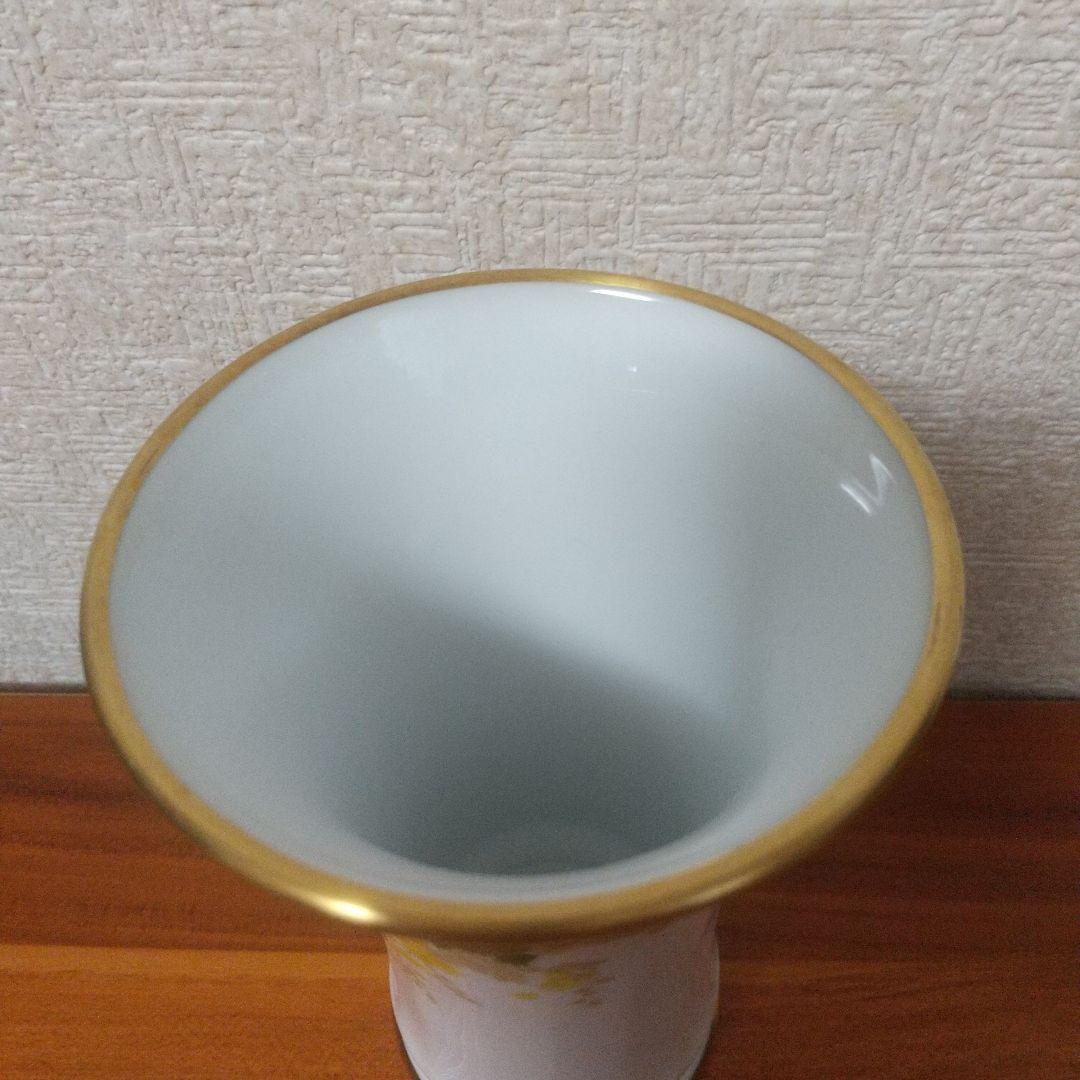 花柄陶器 花瓶 大倉陶園 ミモザ花瓶 小ぶり OKURA JAPAN