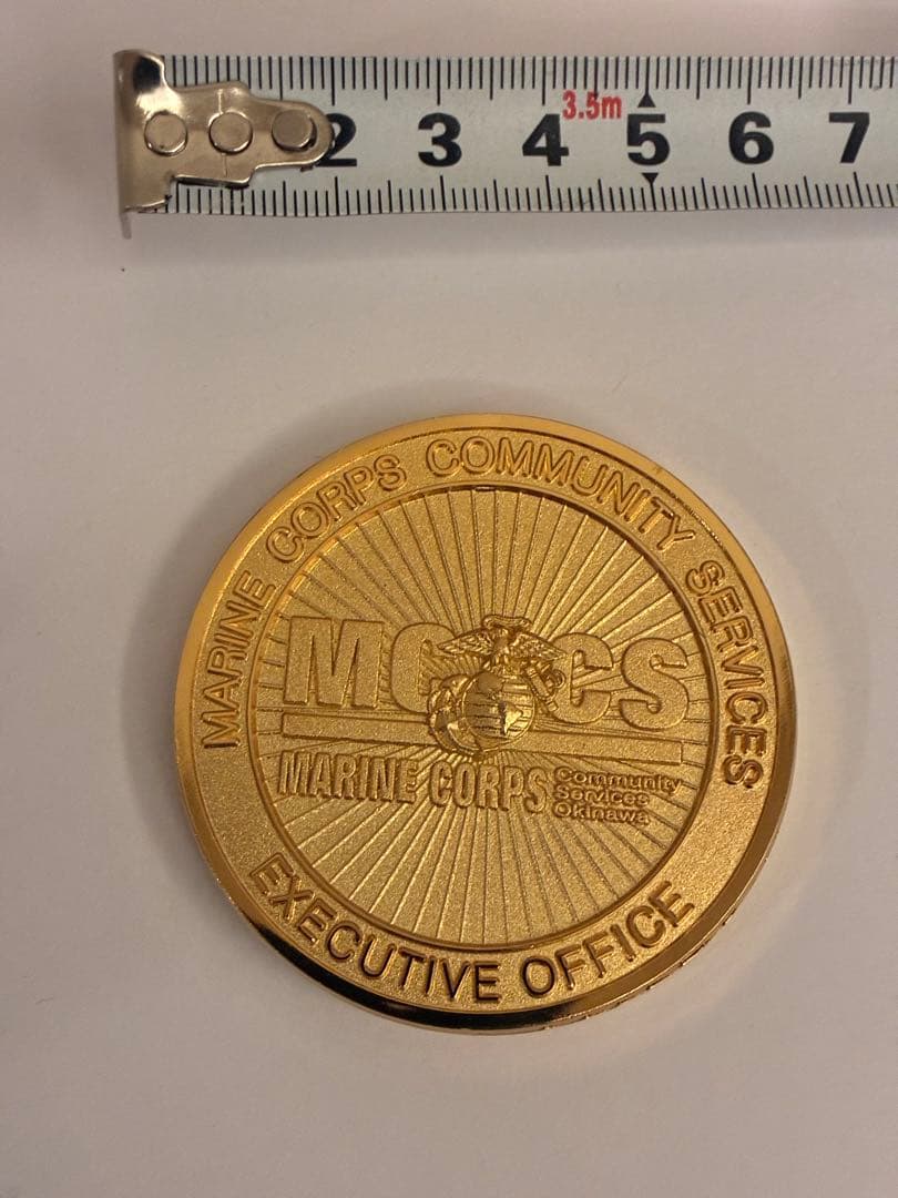 [希少]USMC 米海兵隊 チャレンジ ＆ USMCベア置物 2点セット