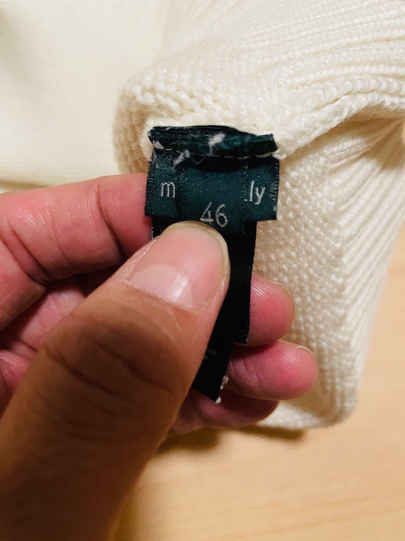 ZANONE 5ゲージ ソリッドウール タートルネックニット　オフホワイト46