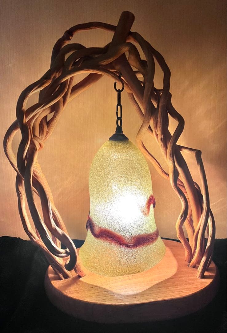 琉球ガラスの名工　故　稲嶺盛吉　ランプ