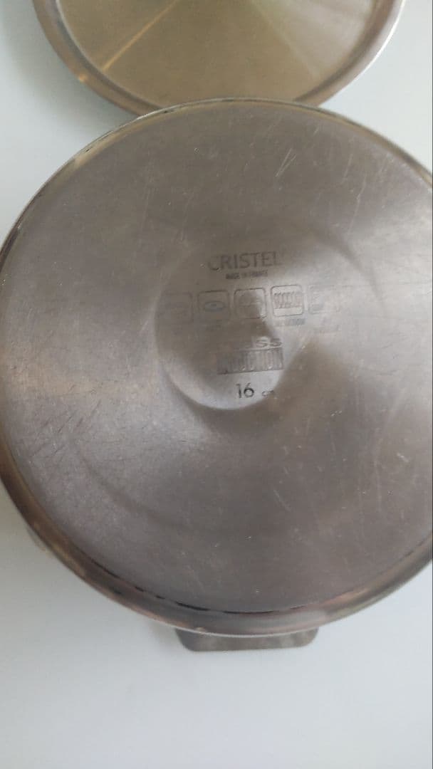 CRISTEL 両手鍋 蓋付き16センチ