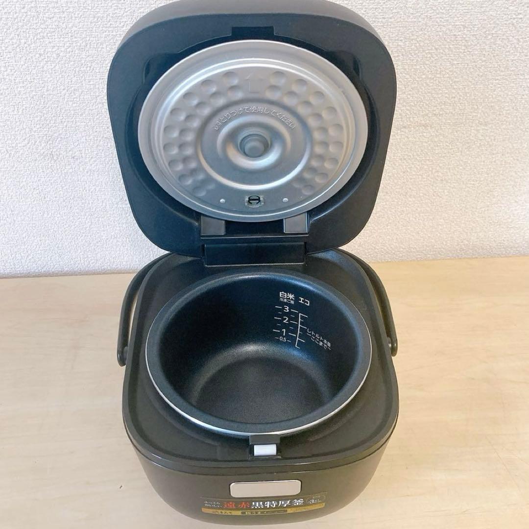 TIGER タイガーマイコンジャー 炊飯器 JBS-A055 ３合炊き 黒特厚釜
