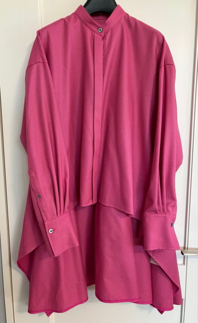 【タグ付き未使用】ピンクLE PHIL ルフィル ウールサキソニーブラウス