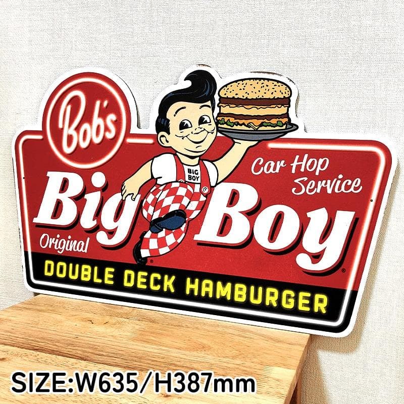 ブリキ看板 Big Boy プレート ハンバーガー ビッグボーイ 正規品 お店